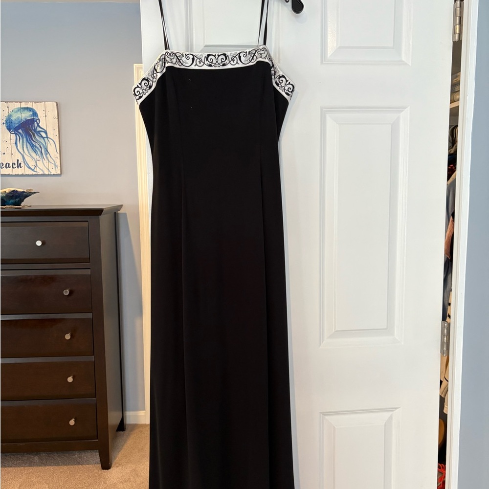 Black Embellished Maxi Gown for Prom